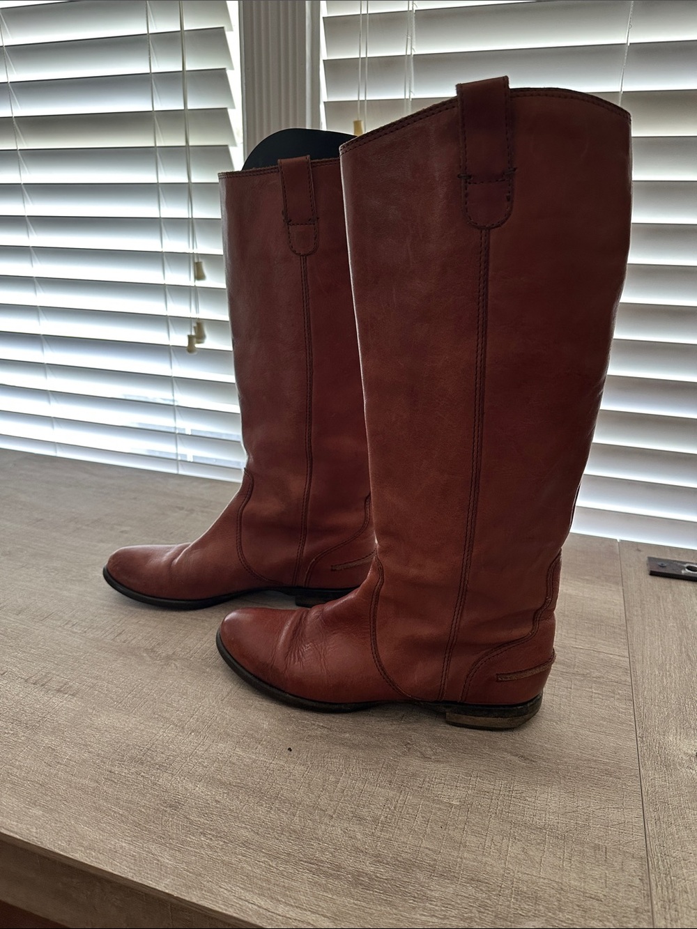 Women's Madewell Leather Riding Boots - Cognac Brown